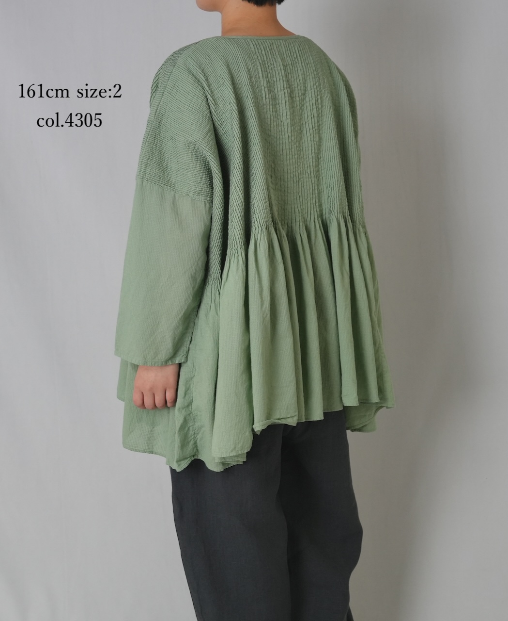 NMDS26231D(シャツ) 80s ORGANIC MICRO CHECK OVERDYE MINI PINTUCK PULLOVER