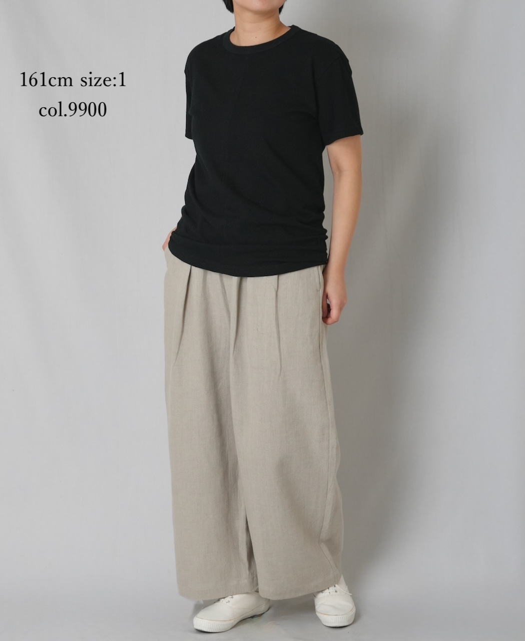 GMDSH2621(Tシャツ) COTTON/LINEN SINGLE JERSEY CREW NECK T-SHIRTS