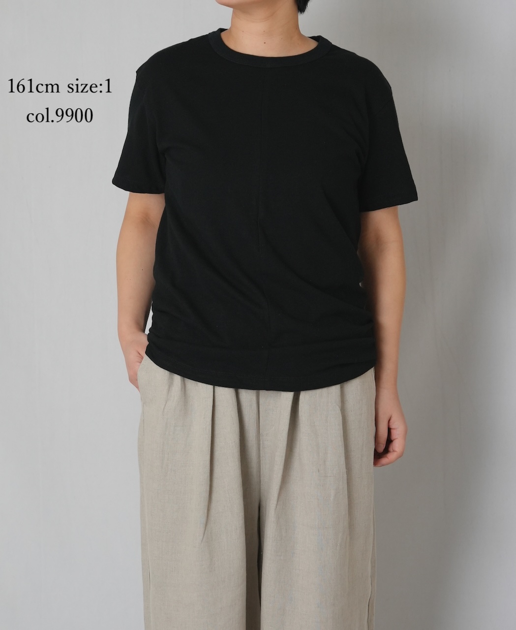 GMDSH2621(Tシャツ) COTTON/LINEN SINGLE JERSEY CREW NECK T-SHIRTS