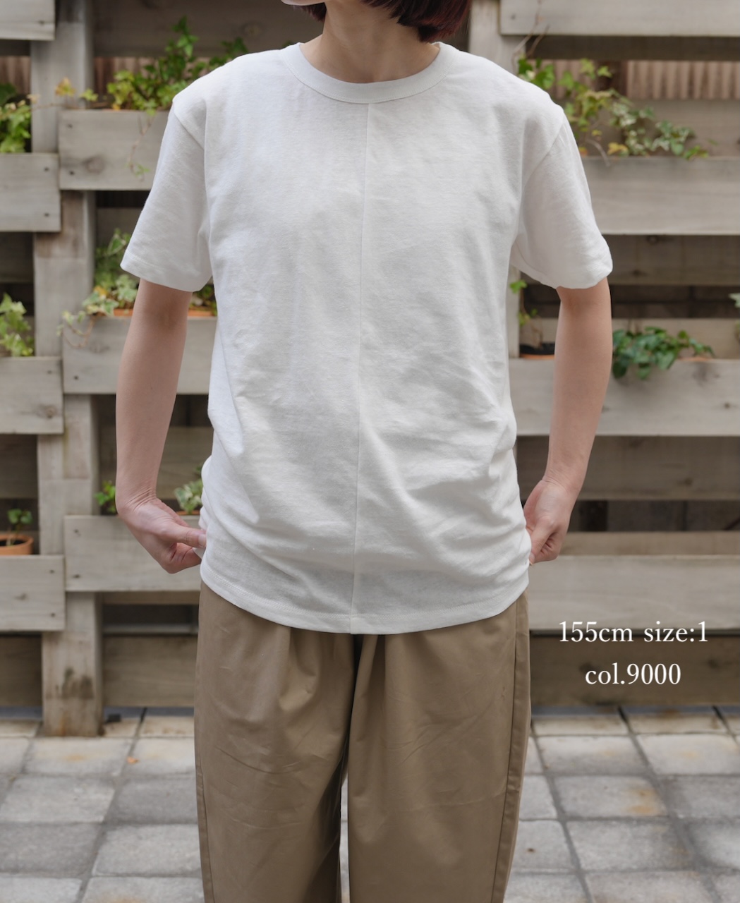 GMDSH2621(Tシャツ) COTTON/LINEN SINGLE JERSEY CREW NECK T-SHIRTS