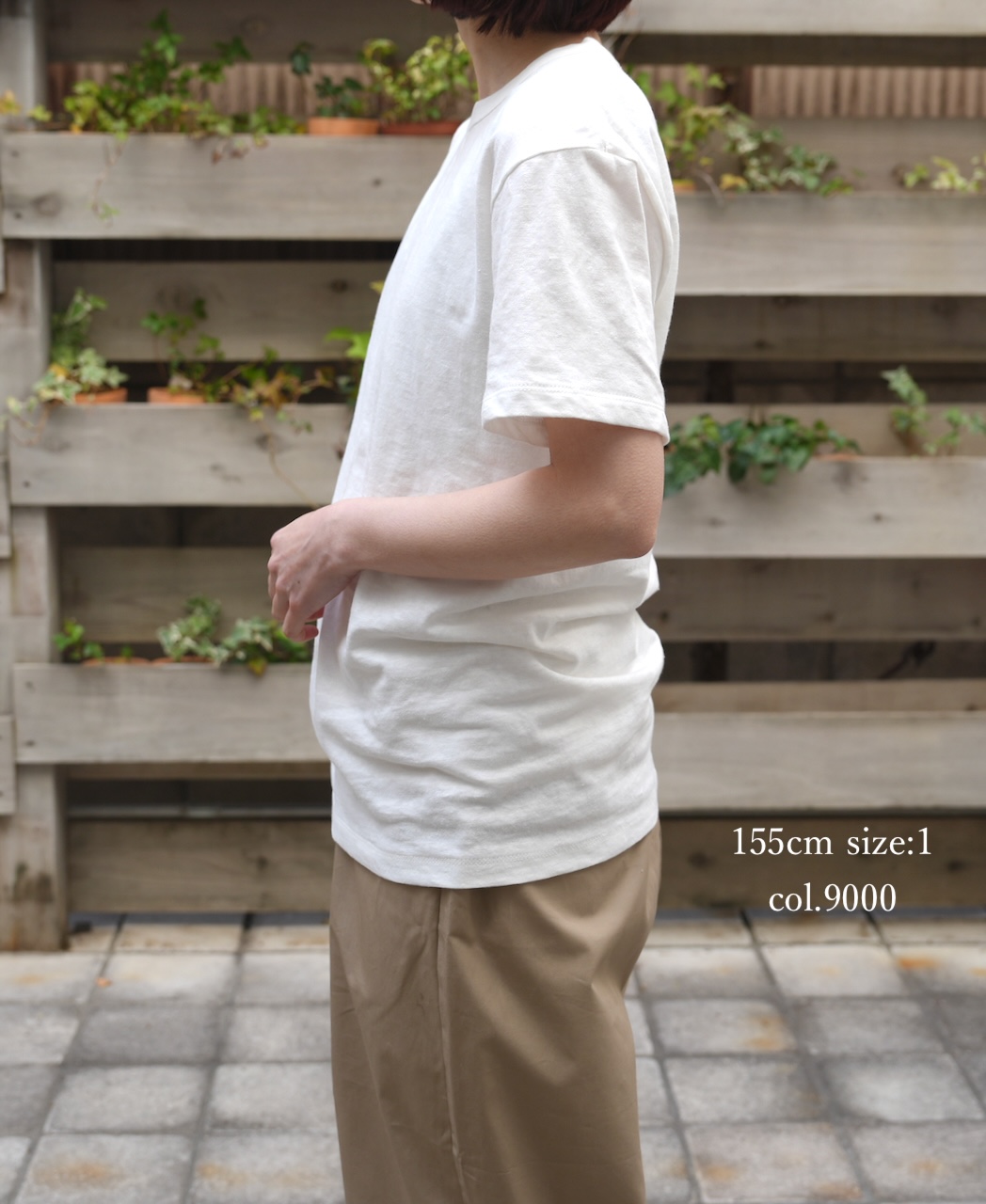 GMDSH2621(Tシャツ) COTTON/LINEN SINGLE JERSEY CREW NECK T-SHIRTS