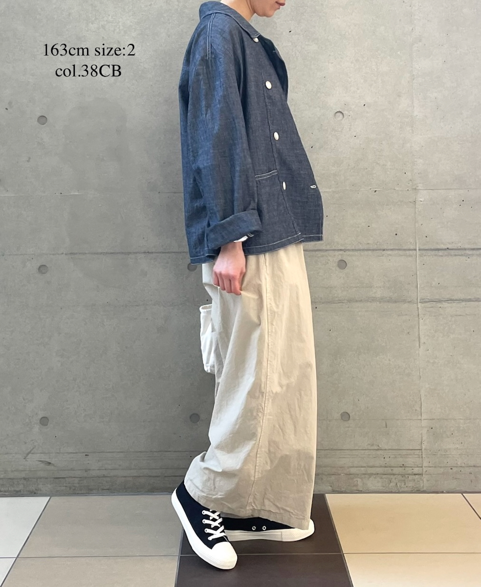 ISNAM2601CB(ジャケット) NAVY(INDIGO) CHAMBRAY ROUND COLLAR DOUBLE JACKET