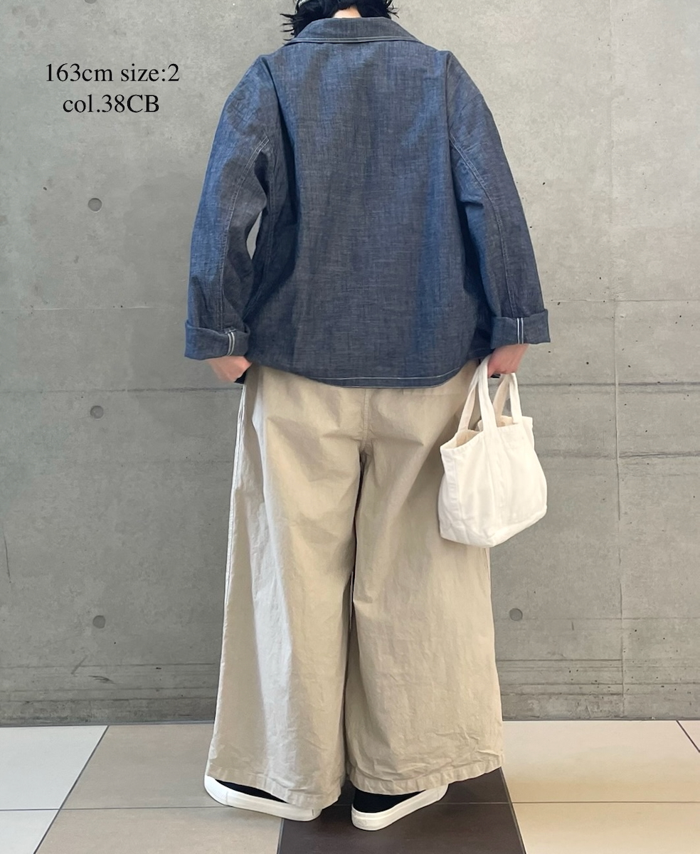 ISNAM2601CB(ジャケット) NAVY(INDIGO) CHAMBRAY ROUND COLLAR DOUBLE JACKET