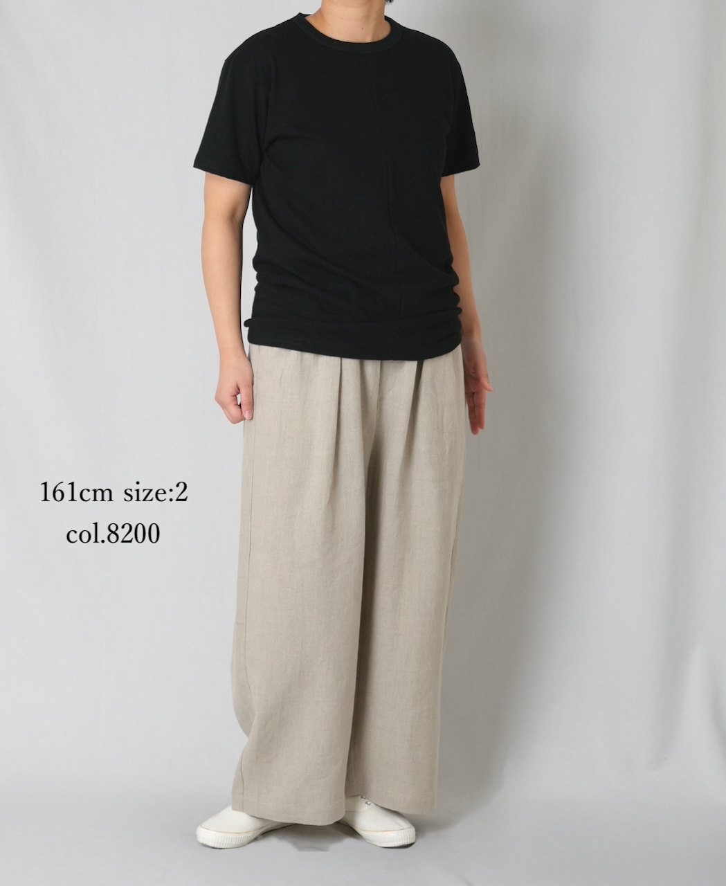 GNMDS2502FL(パンツ) 40s FRENCH LINEN DYED CANVAS 2TUCK WIDE EASY PANTS
