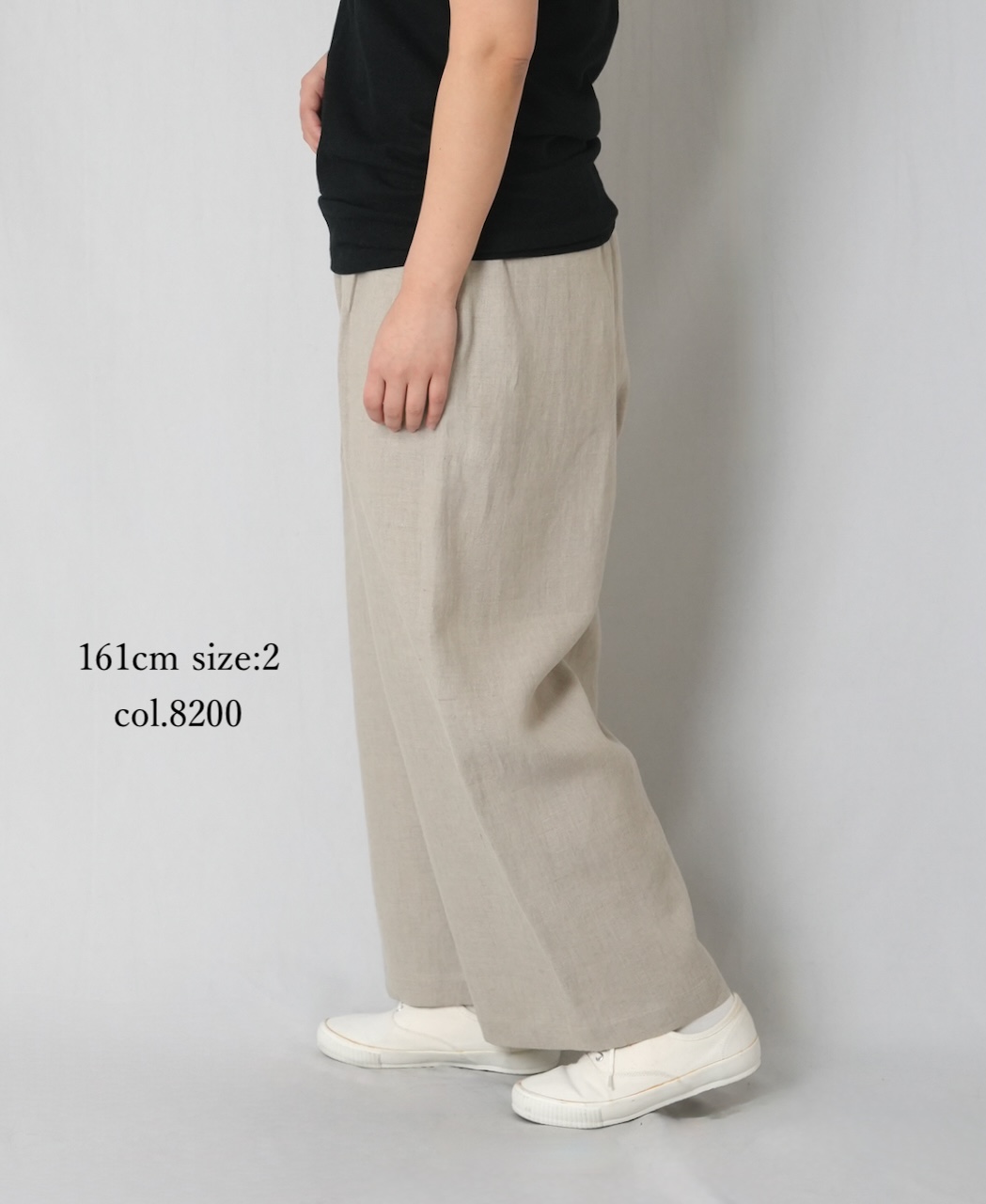 GNMDS2502FL(パンツ) 40s FRENCH LINEN DYED CANVAS 2TUCK WIDE EASY PANTS