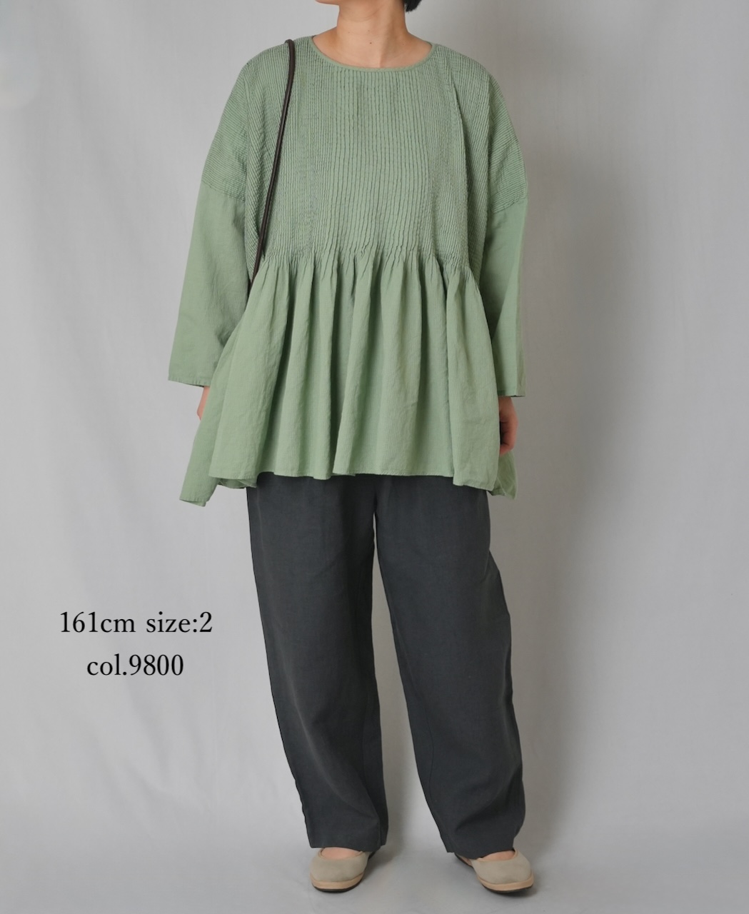 GNMDS2501FL(パンツ) 40s FRENCH LINEN DYED CANVAS 2TUCK TAPERED EASY PANTS