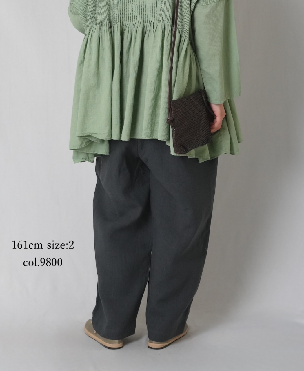 GNMDS2501FL(パンツ) 40s FRENCH LINEN DYED CANVAS 2TUCK TAPERED EASY PANTS