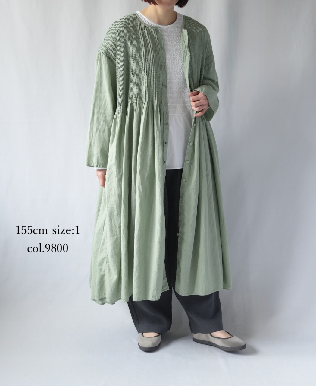 GNMDS2501FL(パンツ) 40s FRENCH LINEN DYED CANVAS 2TUCK TAPERED EASY PANTS