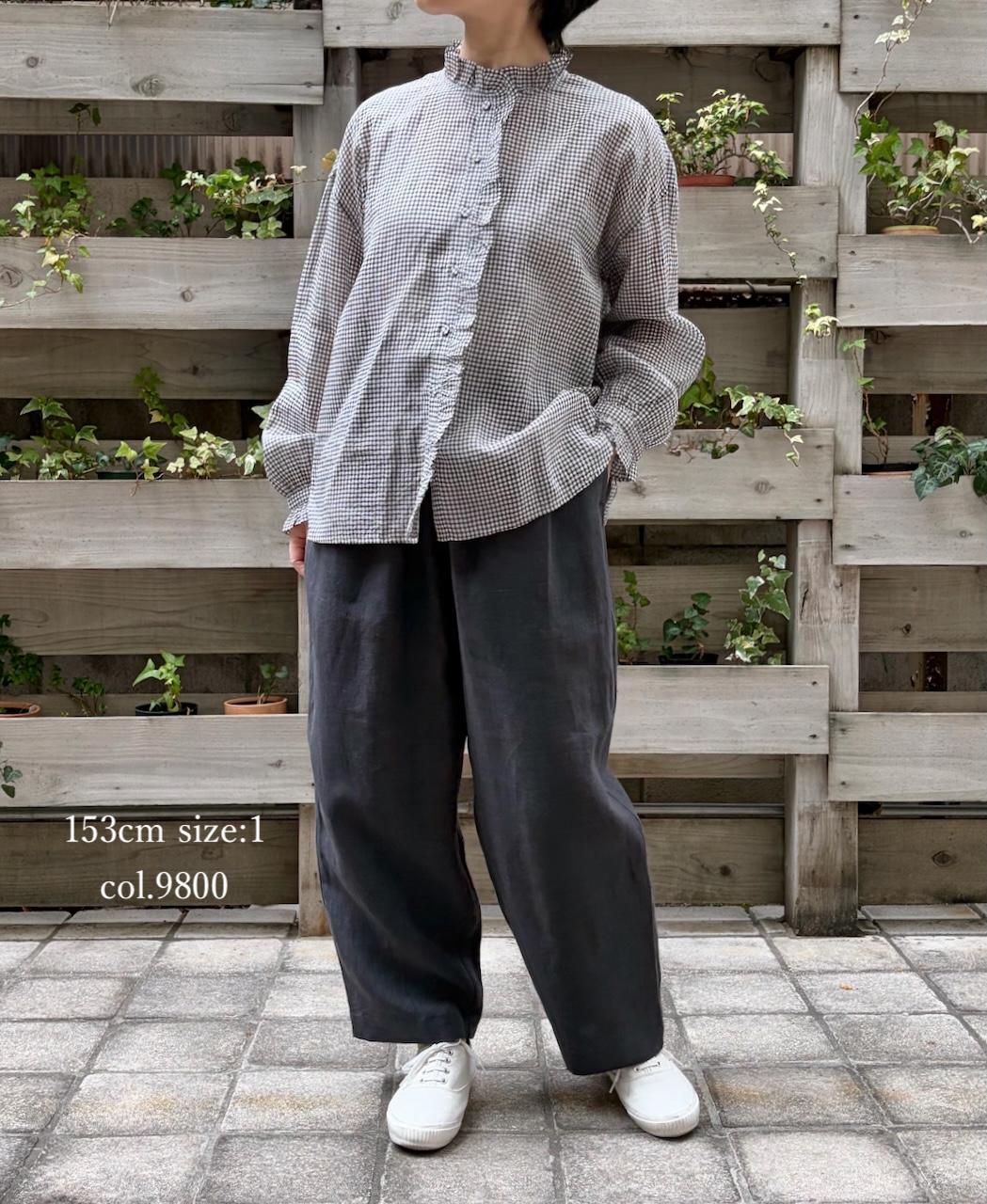 GNMDS2501FL(パンツ) 40s FRENCH LINEN DYED CANVAS 2TUCK TAPERED EASY PANTS