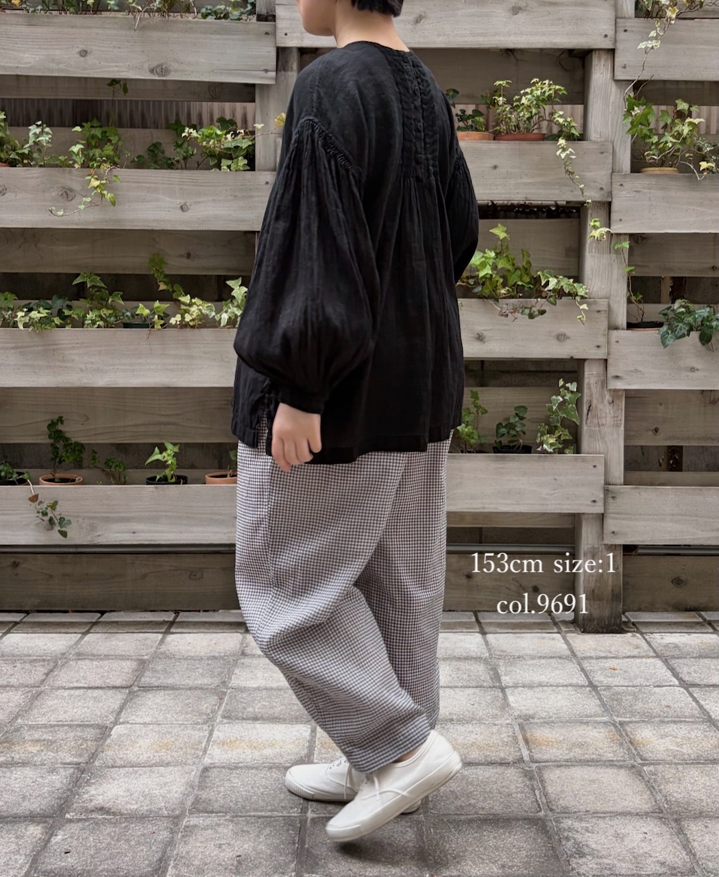 INMDS26025(パンツ) HANDWOVEN COTTON/SILK GINGHAM CHECK 2TUCK TAPERED EASY PANTS
