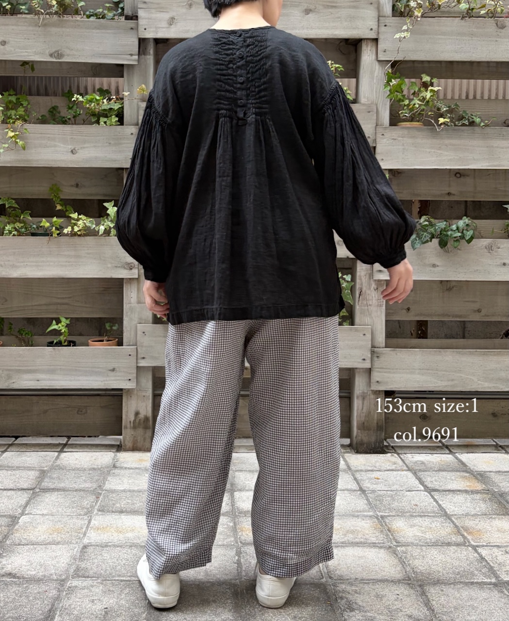 INMDS26025(パンツ) HANDWOVEN COTTON/SILK GINGHAM CHECK 2TUCK TAPERED EASY PANTS