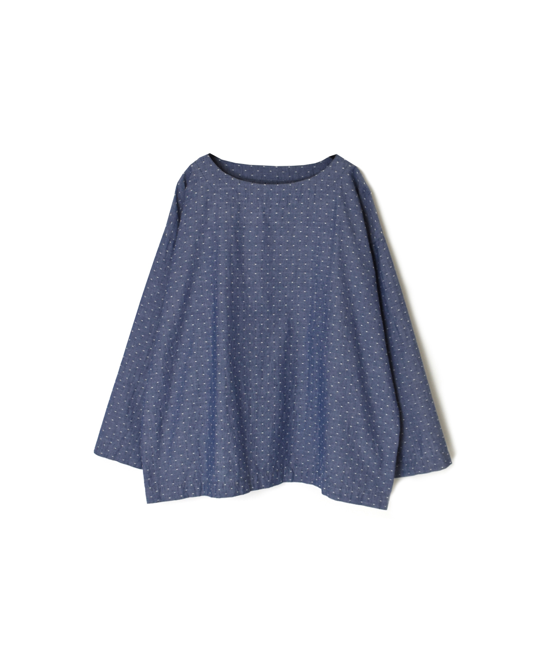 INAM2623CB(スモック)  DOBIE CHAMBRAY WASH BOAT NECK SMOCK