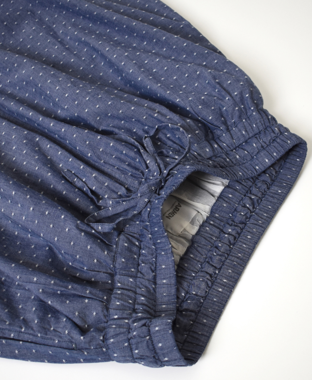 INAM2624CB(スカート) DOBIE CHAMBRAY WASH PLEATED EASY SKIRT WITH LINING