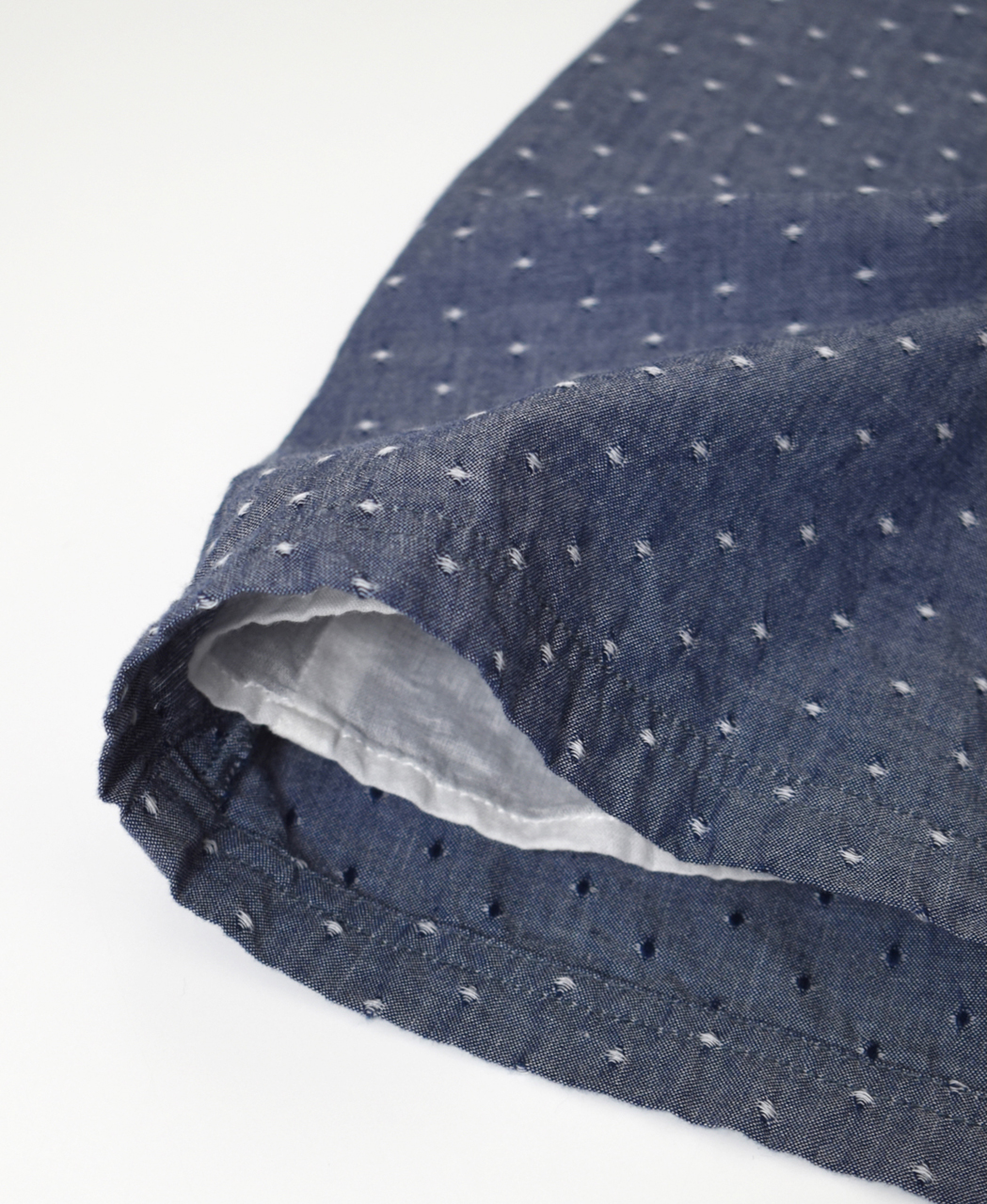 INAM2624CB(スカート) DOBIE CHAMBRAY WASH PLEATED EASY SKIRT WITH LINING