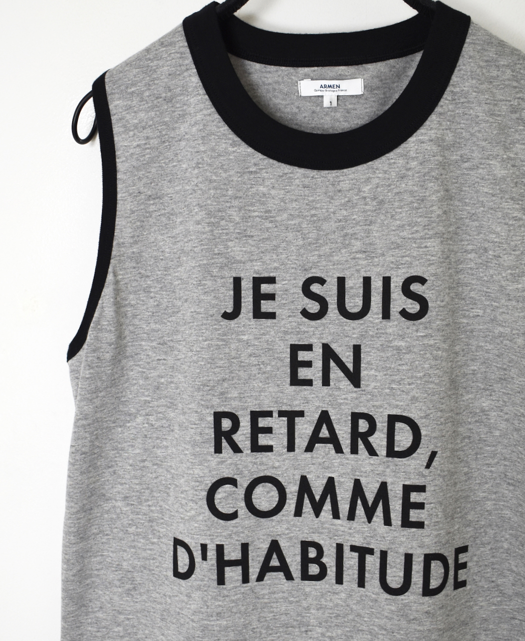 NFA2602P47(ノースリーブ) "RETARD"4.4oz COTTON JERSEY CREW NECK NO/SL RINGER PULLOVER