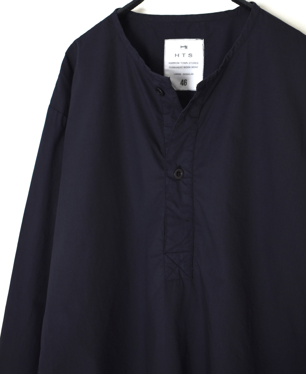 INHT2603CP (シャツ) 60'S COTTON POPLIN OVERDYE HENRY NECK SHIRT