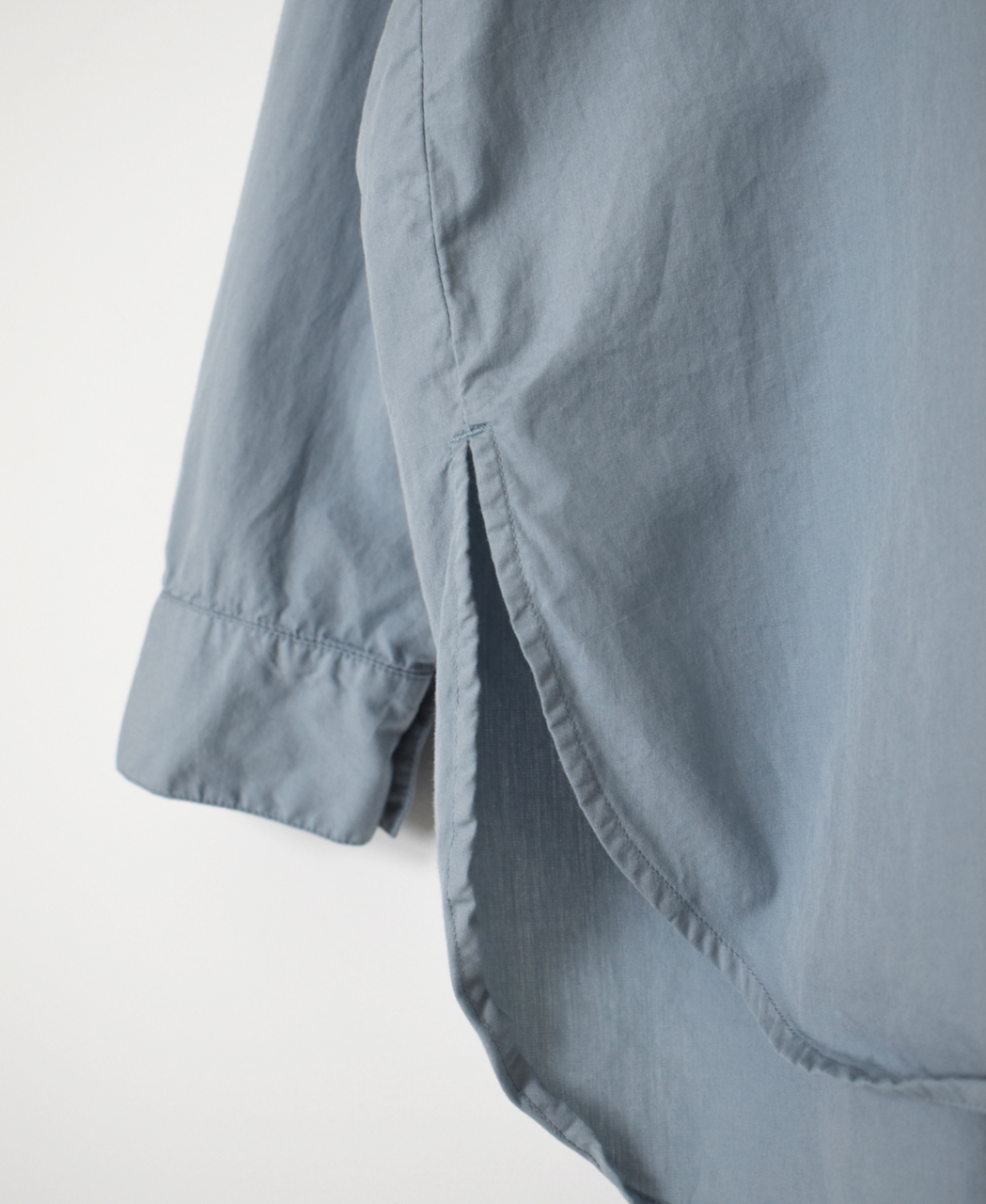 INHT2603CP (シャツ) 60'S COTTON POPLIN OVERDYE HENRY NECK SHIRT