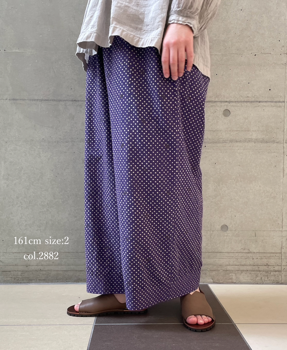 INMDS26085(パンツ) 80s VOILE SQUARE BLOCK PRINT EASY PANTS