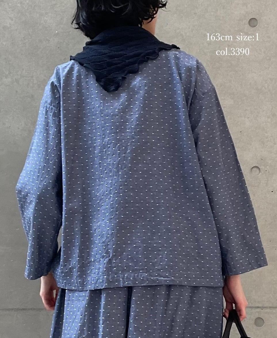 INAM2623CB(スモック)  DOBIE CHAMBRAY WASH BOAT NECK SMOCK