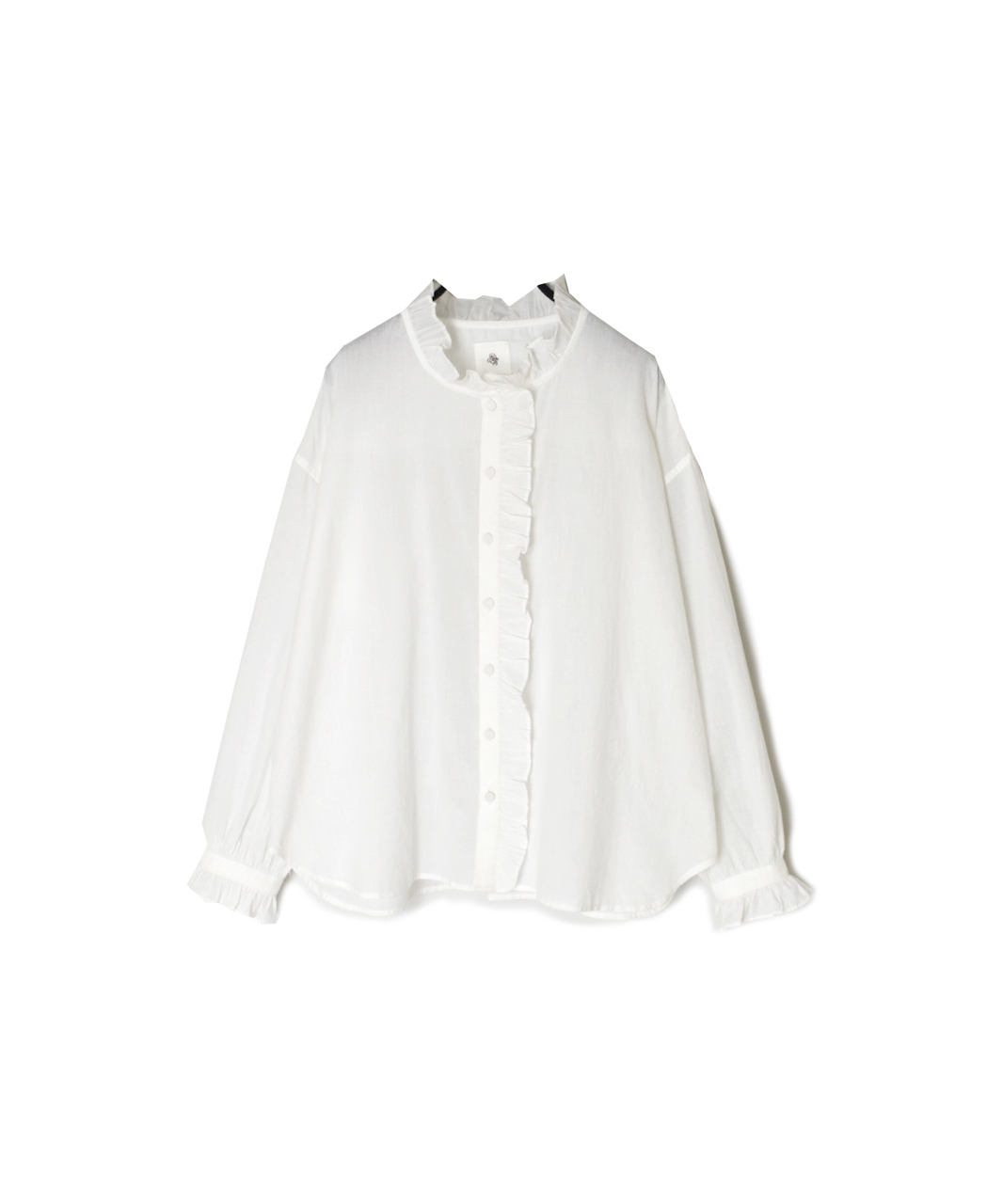 INMDS26072(シャツ) 100s KHADI PLAIN FRILL COLLAR SHIRTS