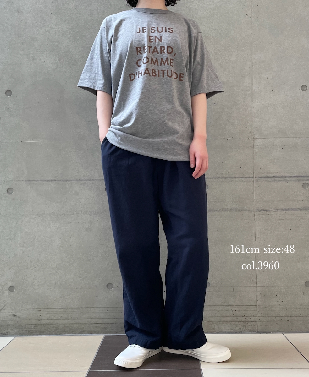 INHT2613CLD(パンツ) COTTON LINEN PLAIN OVERDYE EASY PANTS