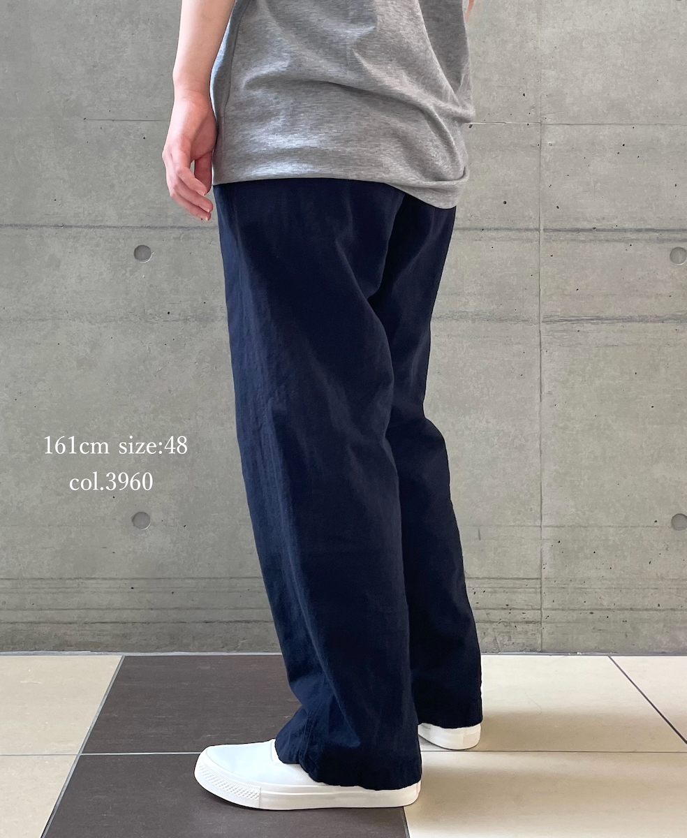 INHT2613CLD(パンツ) COTTON LINEN PLAIN OVERDYE EASY PANTS