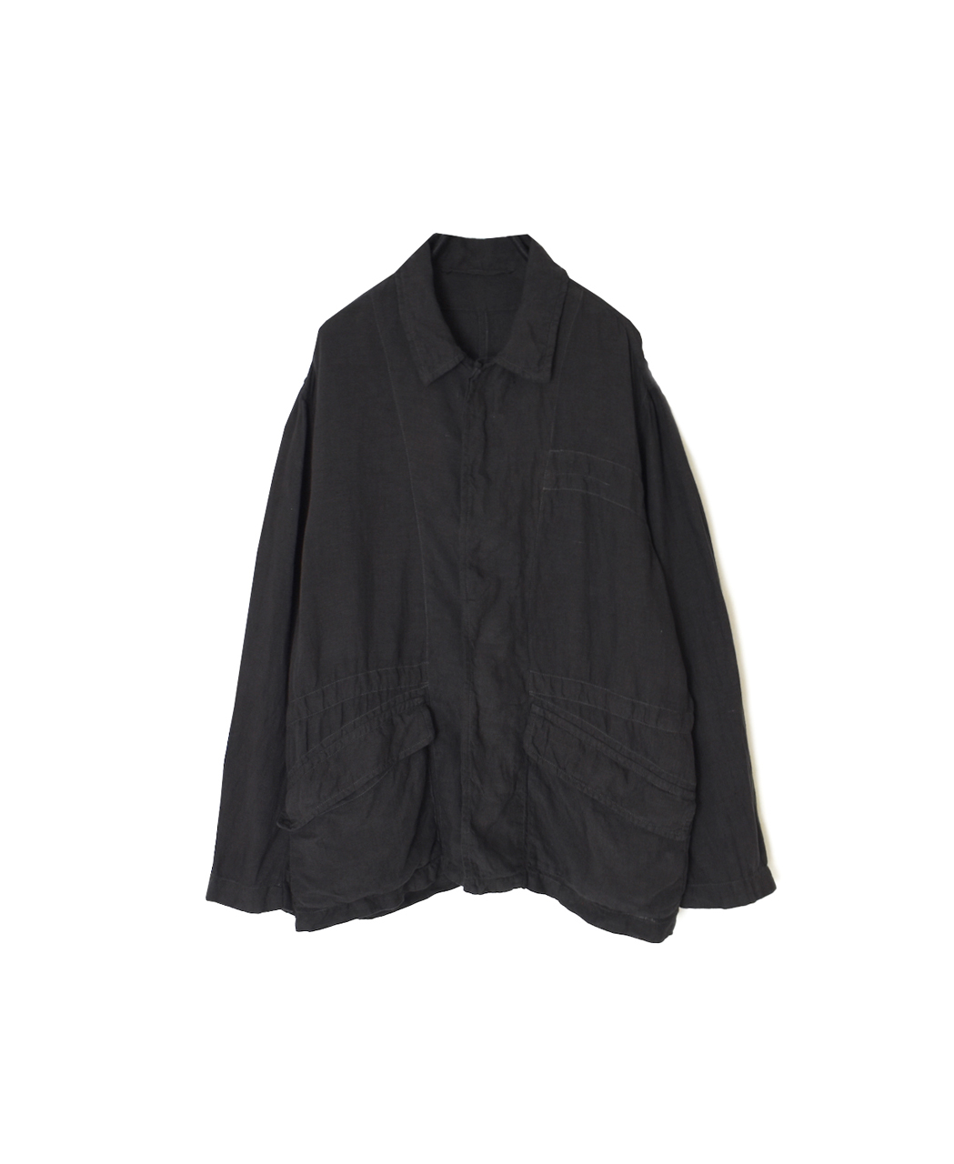 IMDSH2601LPD(ジャケット) 60s AUTOLOOM LINEN PLAIN OVERDYE FLY FRONT JACKET