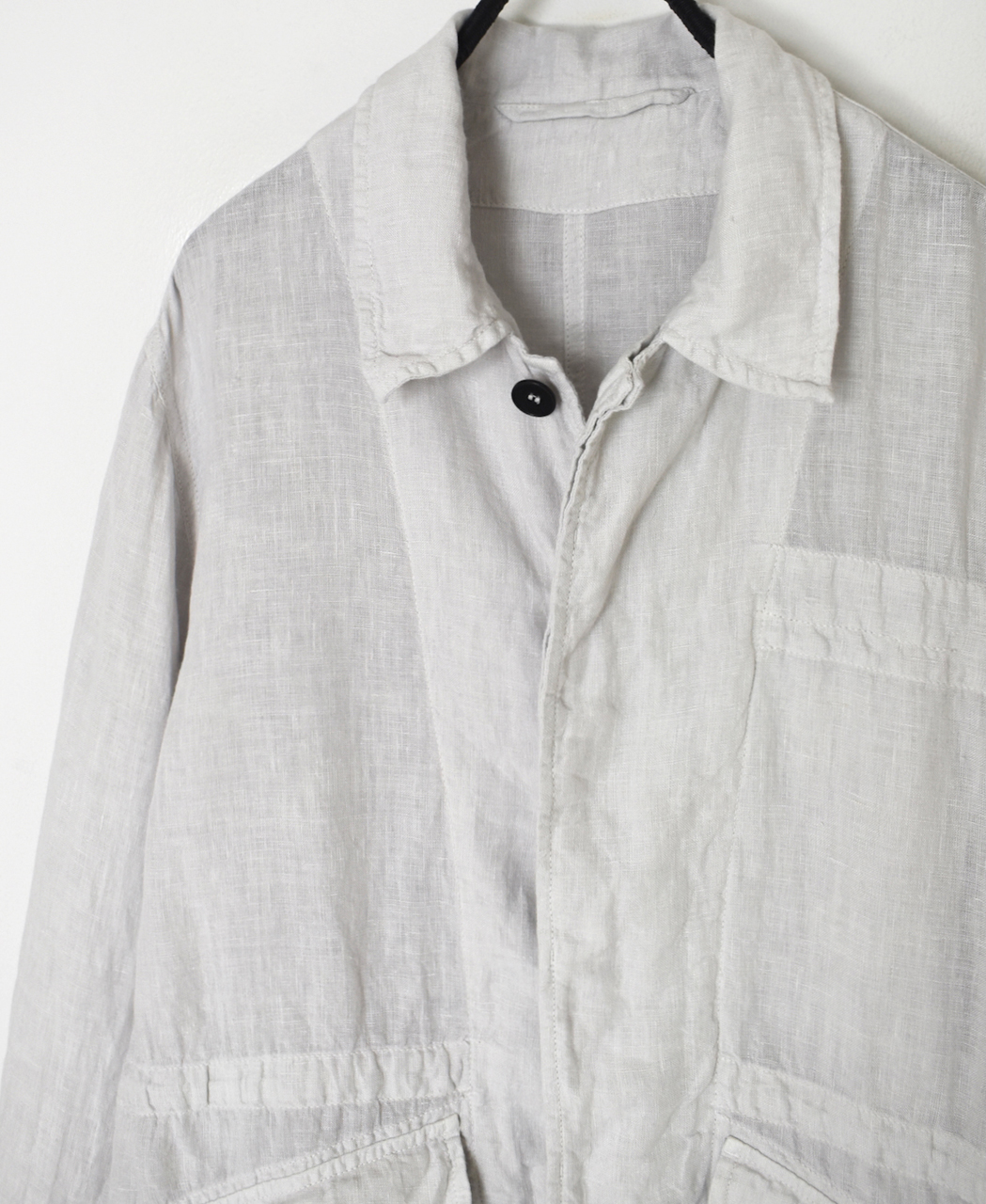 IMDSH2601LPD(ジャケット) 60s AUTOLOOM LINEN PLAIN OVERDYE FLY FRONT JACKET