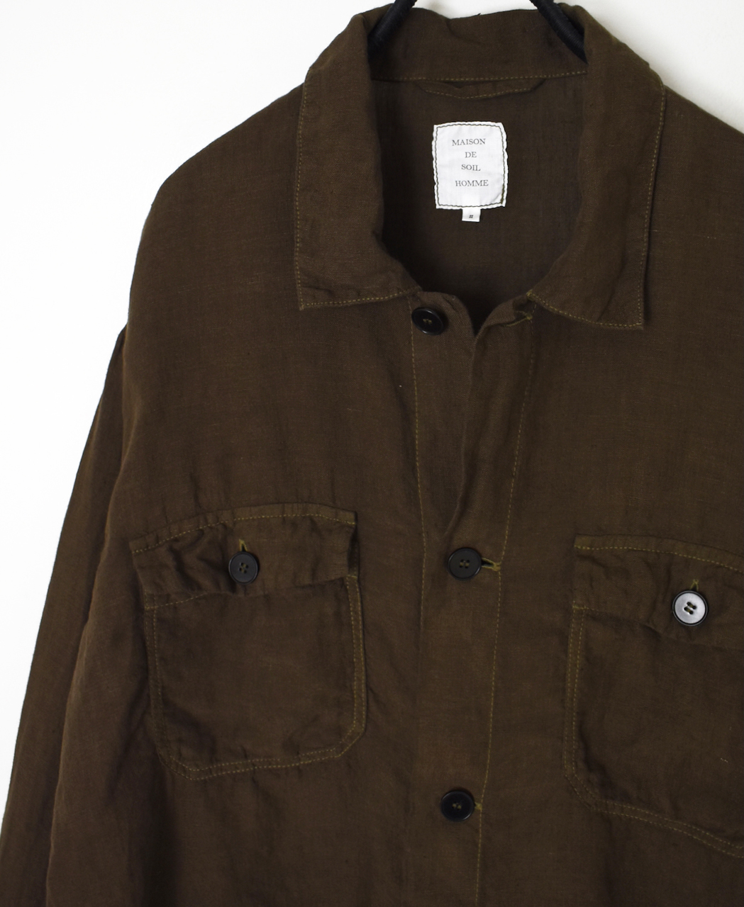 IMDSH2531LPD(ジャケット) 60s AUTLOOM LINEN PLAIN OVERDYE WORK JACKET