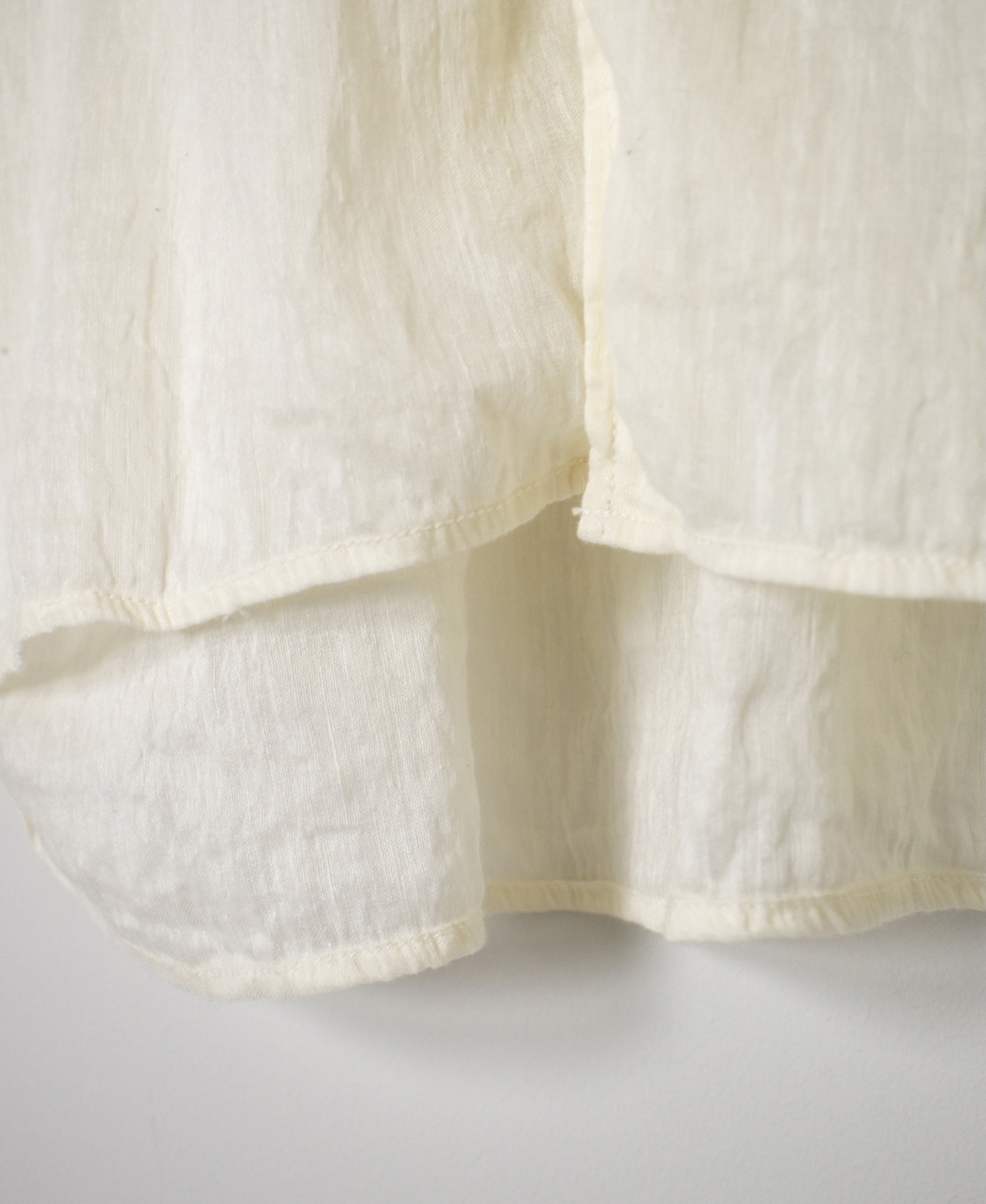 IMDSH2303LCD(シャツ) AUTLOOM LINEN/COTTON PLAIN OVERDYE BANDED COLLAR SHIRTS