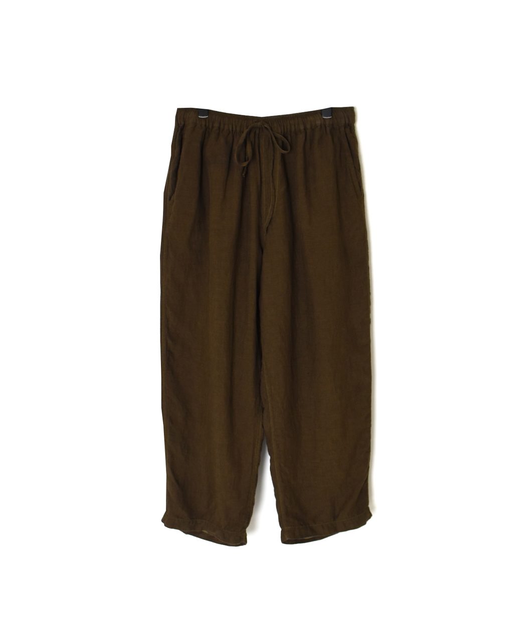IMDSH2101LPD (パンツ) 60s AUTOLOOM LINEN PLAIN (OVERDYE) EASY CROPPED PANTS