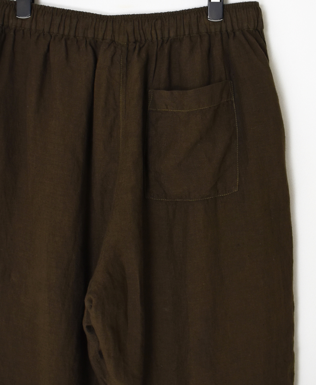IMDSH2101LPD (パンツ) 60s AUTOLOOM LINEN PLAIN (OVERDYE) EASY CROPPED PANTS