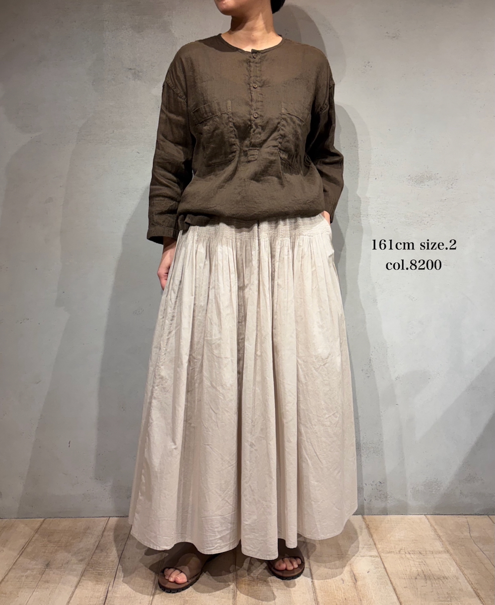 NMDS26245(スカート) 80s ORGANIC COTTON VOILE MINI PINTUCK FLARED SKIRT