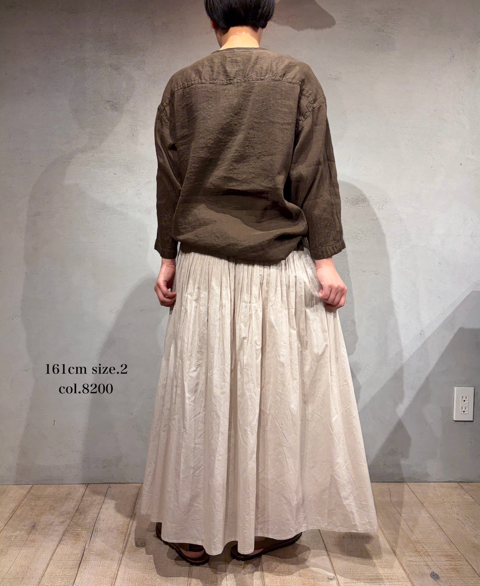 NMDS26245(スカート) 80s ORGANIC COTTON VOILE MINI PINTUCK FLARED SKIRT
