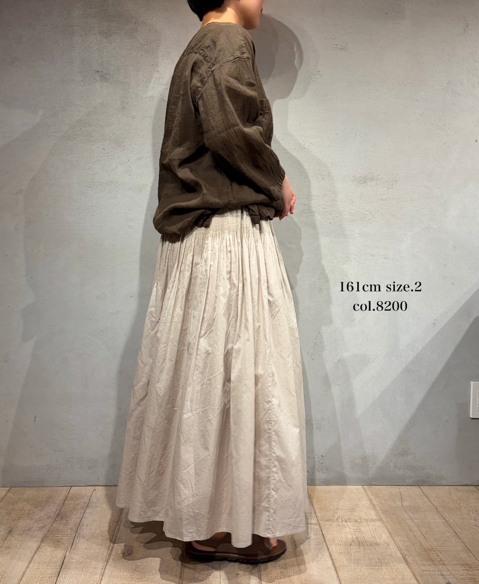 NMDS26245(スカート) 80s ORGANIC COTTON VOILE MINI PINTUCK FLARED SKIRT
