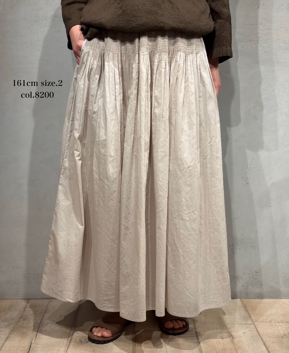 NMDS26245(スカート) 80s ORGANIC COTTON VOILE MINI PINTUCK FLARED SKIRT