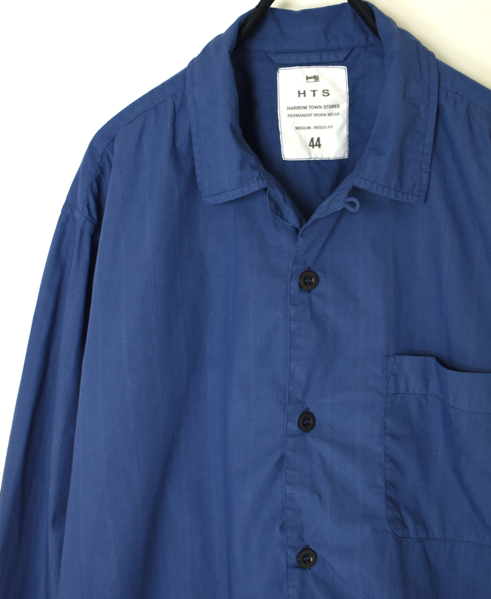 INHT2512STD(シャツ) COTTON STRIPE OVERDYE ONE-UP COLLAR SHIRT