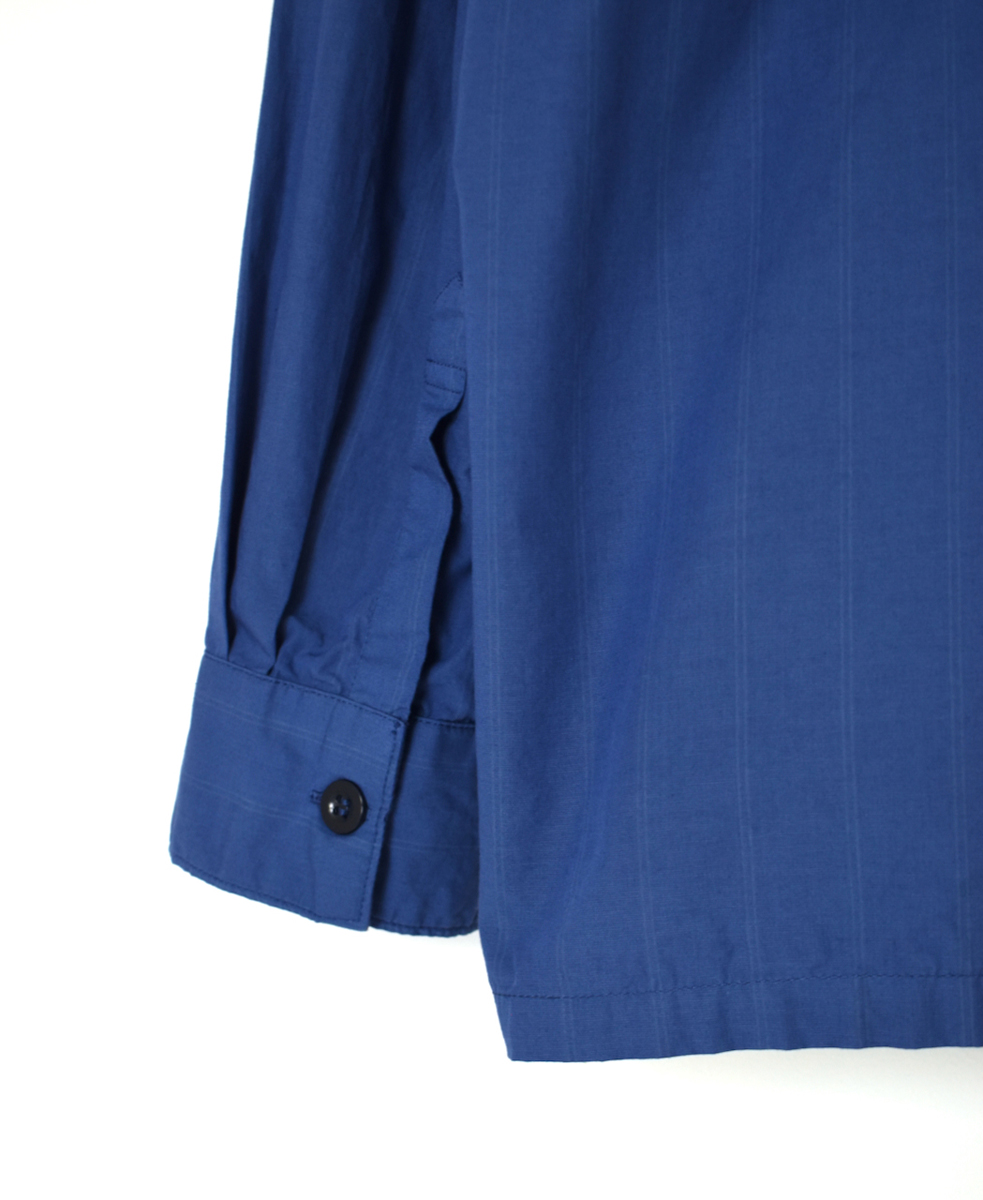 INHT2512STD(シャツ) COTTON STRIPE OVERDYE ONE-UP COLLAR SHIRT