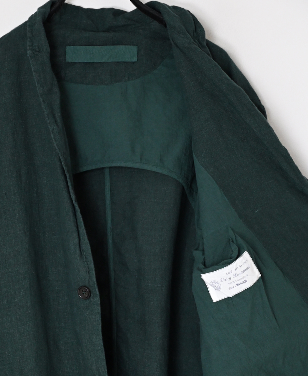 NVL2601LD (ジャケット) 50'S LINEN PLAIN (OVERDYE) TAILORED LONG JACKET