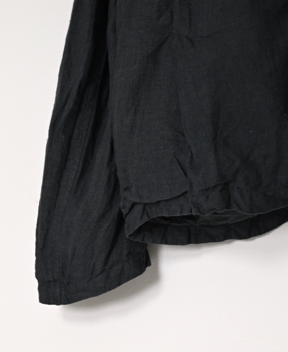 NVL2302LD (ジャケット) 50'S LINEN PLAIN (OVERDYE) MEN'S SIDE VENTS NO COLLAR JACKET