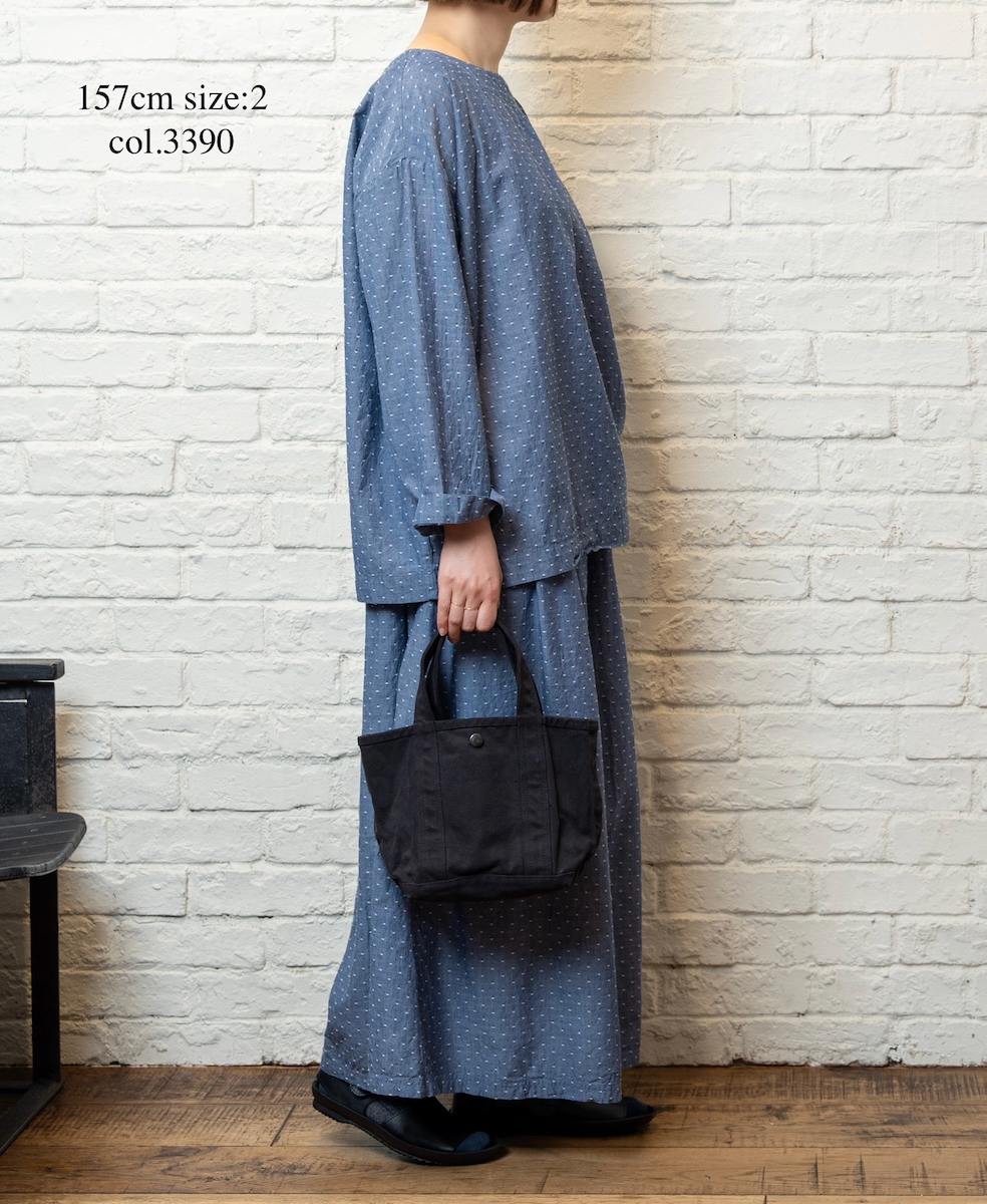 INAM2623CB(スモック)  DOBIE CHAMBRAY WASH BOAT NECK SMOCK