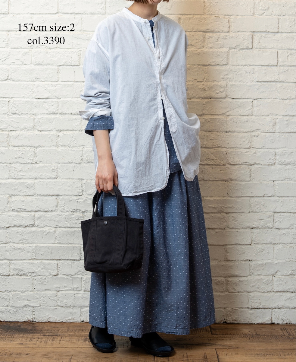 INAM2623CB(スモック)  DOBIE CHAMBRAY WASH BOAT NECK SMOCK