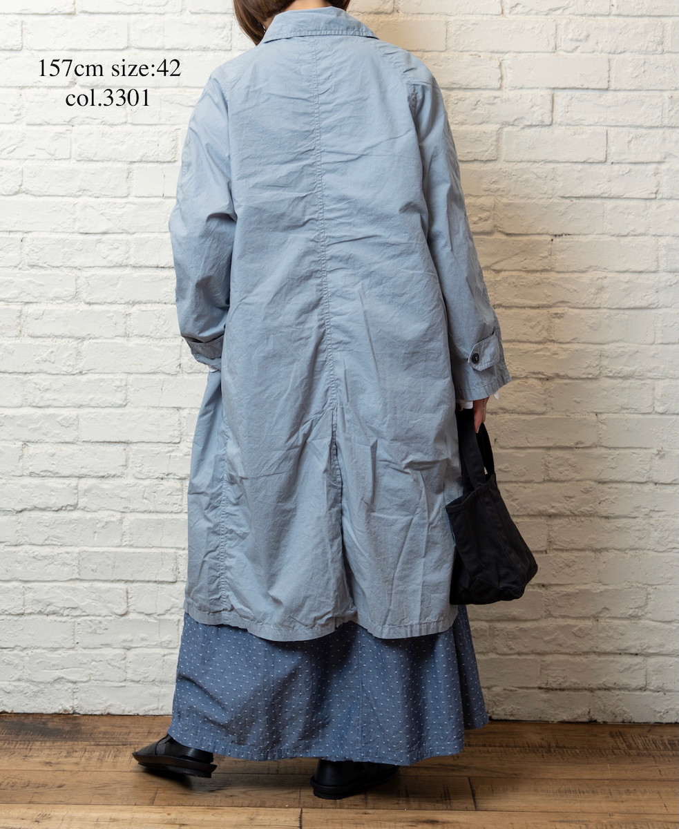 INHT2601CP (コート) 60'S COTTON POPLIN OVERDYE BALMACAAN COAT