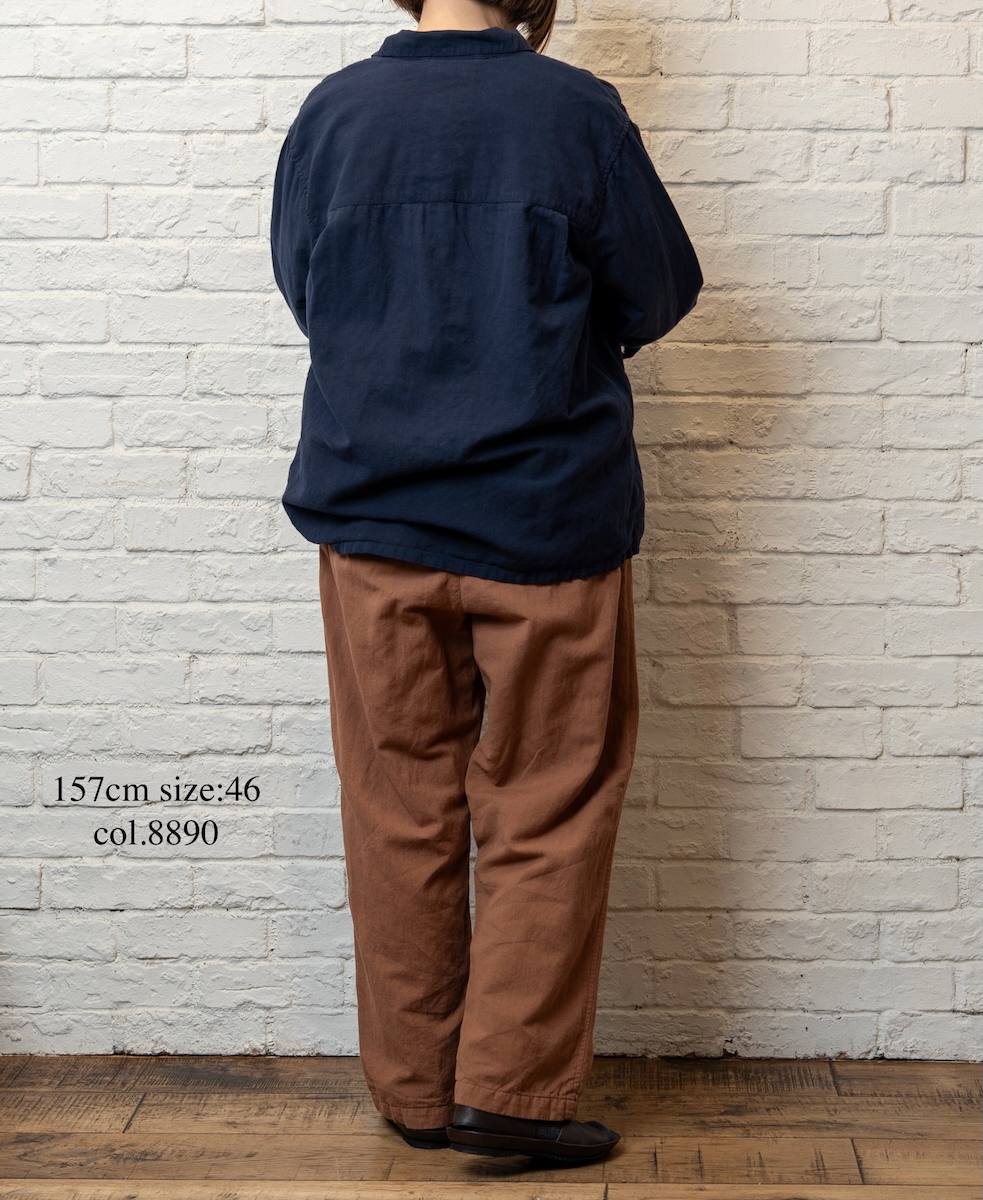 INHT2613CLD(パンツ) COTTON LINEN PLAIN OVERDYE EASY PANTS