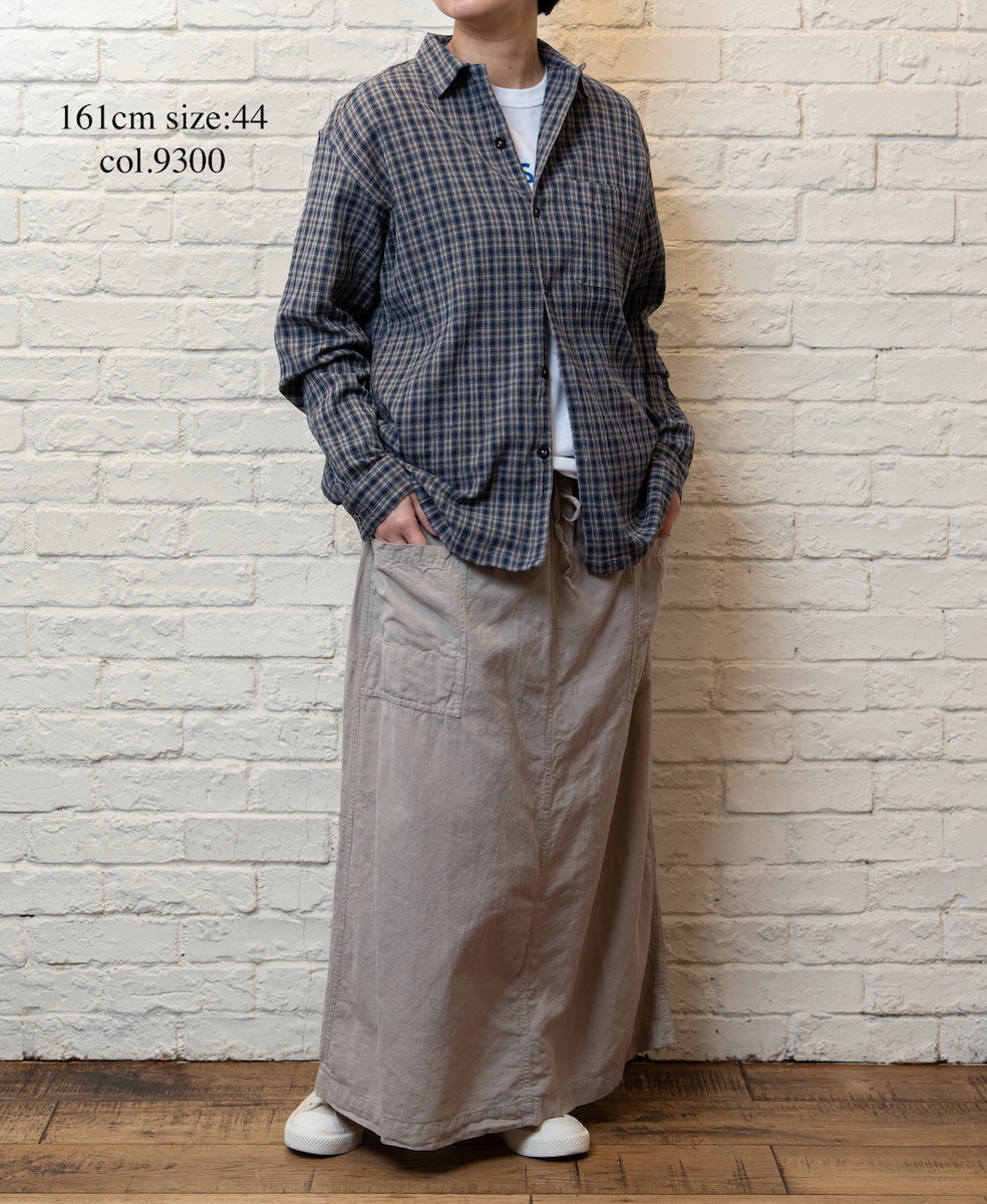 INHT2512CCD(シャツ) COTTON CHECK OVERDYE ONE-UP COLLAR SHIRT