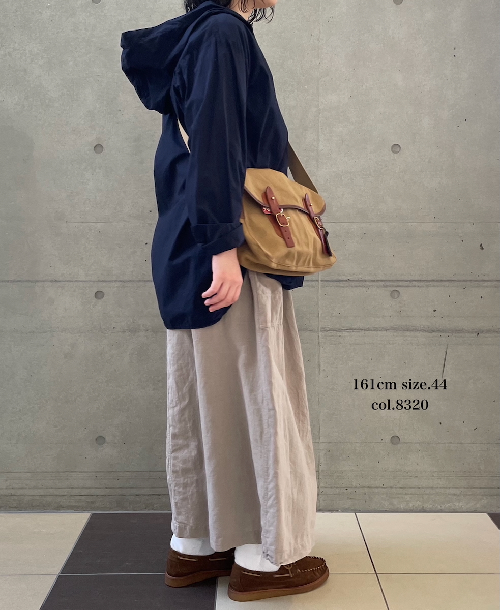 INHT2514CLD(スカート) COTTON LINEN PLAIN OVERDYE EASY SKIRT
