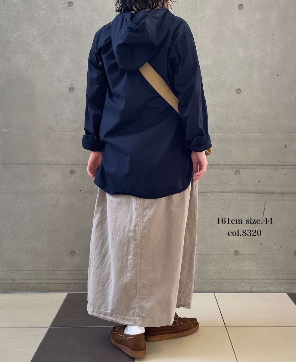 INHT2514CLD(スカート) COTTON LINEN PLAIN OVERDYE EASY SKIRT