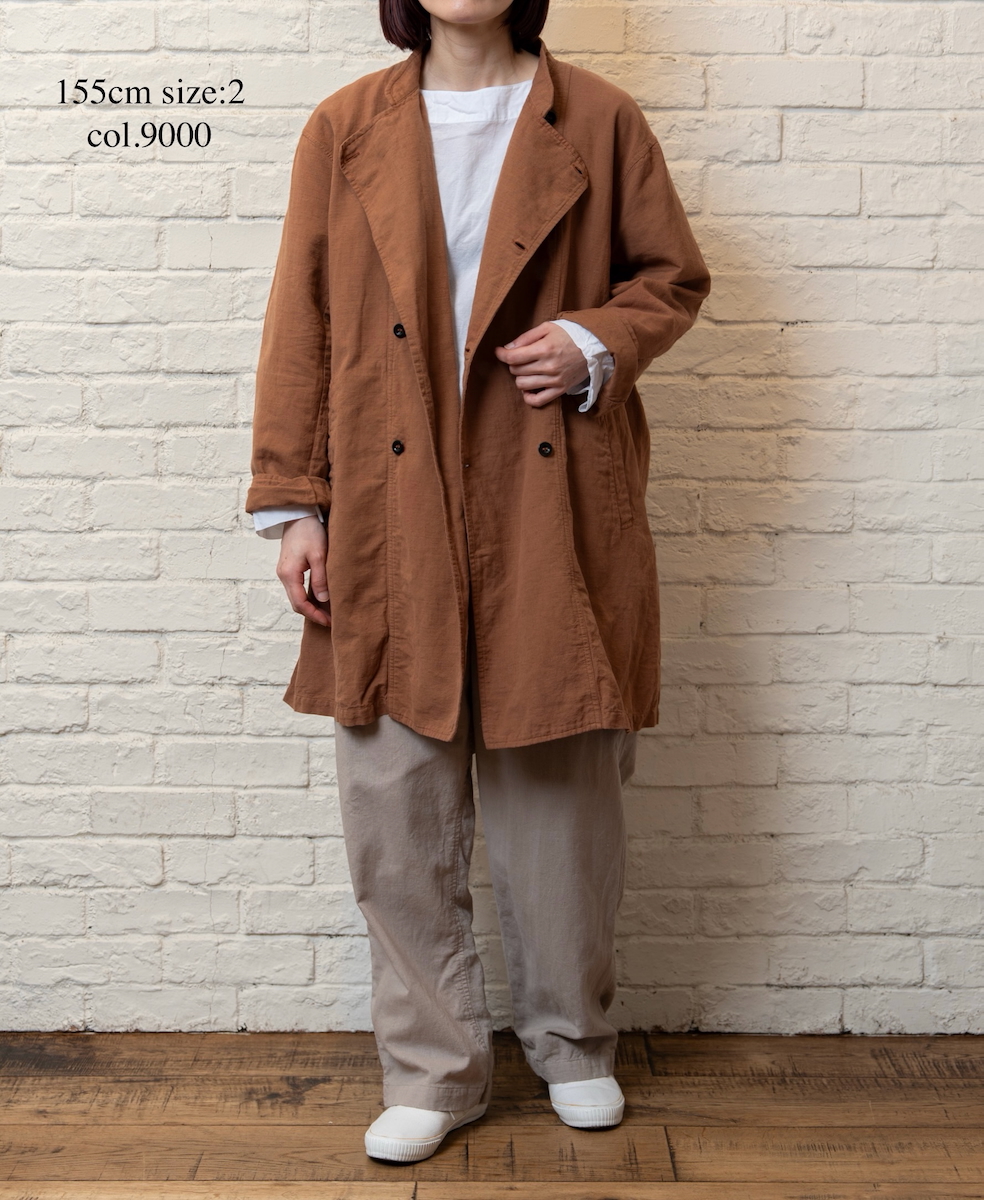 INAM2623(スモック) 60s COTTON LAWN WASH BOAT NECK SMOCK