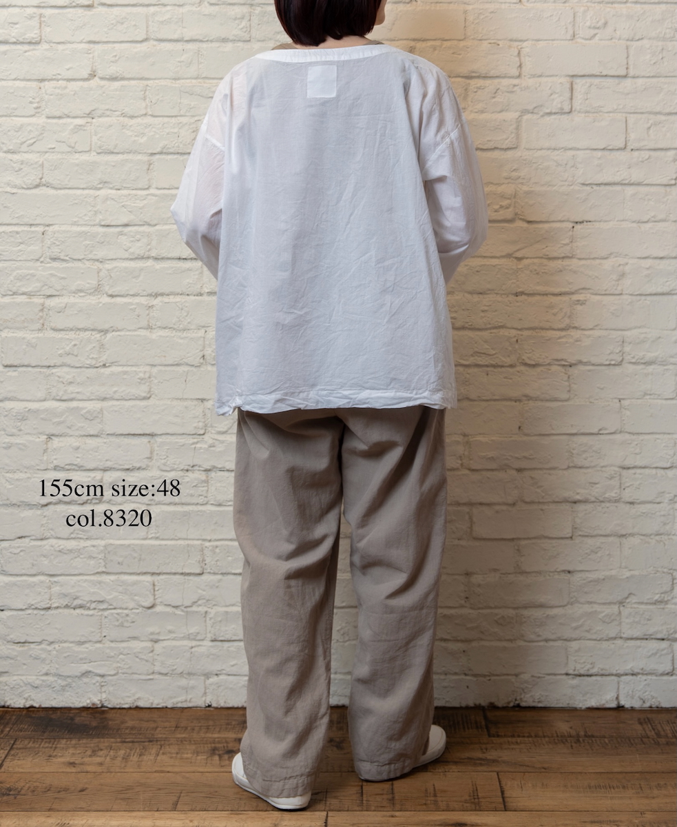 INHT2613CLD(パンツ) COTTON LINEN PLAIN OVERDYE EASY PANTS