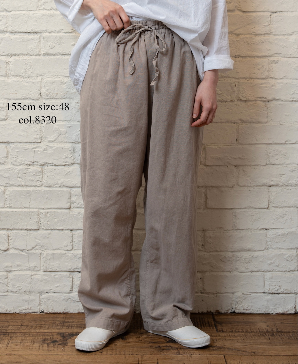 INHT2613CLD(パンツ) COTTON LINEN PLAIN OVERDYE EASY PANTS